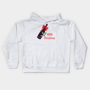 Merry Christmas Wine! Kids Hoodie